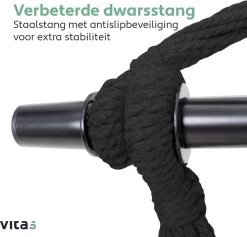 Vita5 XXL Hangstoel | Binnen&Buiten Hangnest | Incl. 2 Kussens En Boekenvak | Volwassenen&Kinderen | Hangmatstoel Tot 225kg | Donkergroen -Tuinverzorgings Winkel 1200x1152