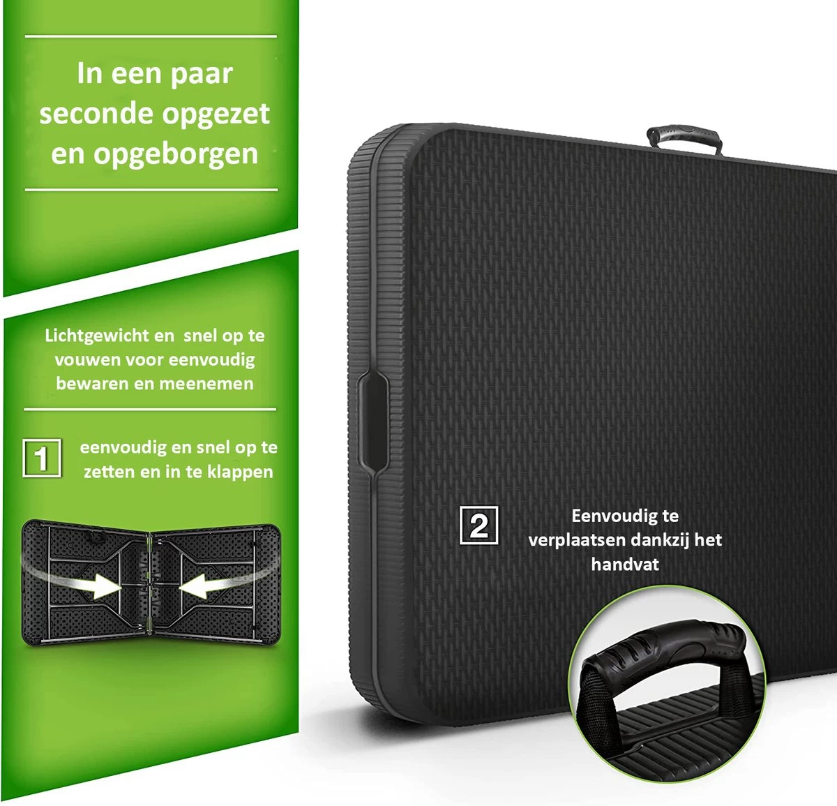 Sens Design Tuintafel Kunststof - Campingtafel Inklapbaar - Rotan-Look 5 Sens Design Tuintafel Kunststof - Campingtafel Inklapbaar - Rotan-Look - Afbeelding 3