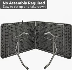 MaxxGarden Vouwtafel - Zwart - Rotanlook - 180x75x74 Cm -Tuinverzorgings Winkel 1200x1156