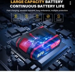 Violeworks® Accu Kettingzaag - Snoeizaag - Mini Kettingzaag - Handkettingzaag - Ook Voor Makita - Elektrische Kettingzaag - Elektrische Snoeischaar - Op Batterij - 2900 MAh - 1080W - 88V -Tuinverzorgings Winkel 1200x1156 8