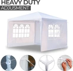 MaxxGarden Partytent - Paviljoen - 3x4m - Incl. Zijwanden - Waterdicht - Wit 12 MaxxGarden Partytent - Paviljoen - 3x4m - Incl. Zijwanden - Waterdicht - Wit -Tuinverzorgings Winkel 1200x1157 4