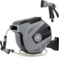 CoolHome - Wandslangenbox 20 Meter + 2 Meter - Tuinslang Met Haspel- Slangenhouder 180° Draaibaar - Tuinslanghaspel Zwart - Grijs -Tuinverzorgings Winkel 1200x1158 6