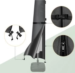 Kingsleeve Parasolhoes Tot Ø 330cm - Weerbestendig Robuust - Grijs -Tuinverzorgings Winkel 1200x1163 1