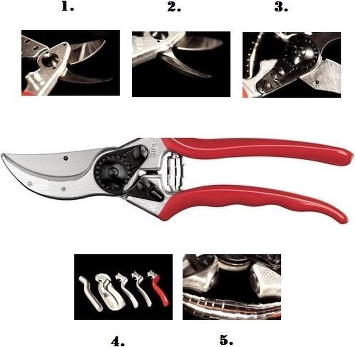 Felco 2 Snoeischaar - Rechtshandig - Max. Knipdiameter 25 Mm - Lengte 215 Mm 7 Felco 2 Snoeischaar - Rechtshandig - Max. Knipdiameter 25 Mm - Lengte 215 Mm - Afbeelding 5