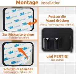 BOTC Bezemhouder - 4 Stuks - RVS - Bezem Ophangsysteem - Bezem Houder - Tuingereedschap - Zwart 14 BOTC Bezemhouder - 4 Stuks - RVS - Bezem Ophangsysteem - Bezem Houder - Tuingereedschap - Zwart -Tuinverzorgings Winkel 1200x1170 1