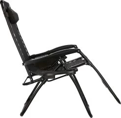 Springos Tuinstoel | Ligstoel | Opvouwbaar | Verstelbaar | Ergonomische Hoofdsteun | Bruin / Zwart -Tuinverzorgings Winkel 1200x1170