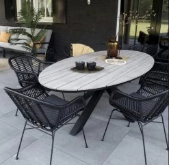 Ovale Tuintafel Cyprus 180cm | Wood | Polywood & Aluminium -Tuinverzorgings Winkel 1200x1175