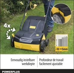 Powerplus POWXG7513 Elektrische Verticuteermachine - Mos Verwijderaar - 1400W - 320mm Maaibreedte - 45L Opvangbak - Incl. Gazonbeluchter/grasbeluchter 10 Powerplus POWXG7513 Elektrische Verticuteermachine - Mos Verwijderaar - 1400W - 320mm Maaibreedte - 45L Opvangbak - Incl. Gazonbeluchter/grasbeluchter -Tuinverzorgings Winkel 1200x1180 4