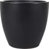 Plantenpot/bloempot In Een Strakke Scandinavische Look Zwart Dia 20 Cm En Hoogte 19 Cm Glanzend