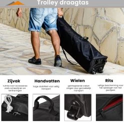 Easy Up Partytent - Partytent - Paviljoen - Partytent Opvouwbaar - Partytent 3x3 - Partytent Met Zijwanden - Inclusief Trolley - Waterdicht - UV 50+ Bescherming - Met Ramen - 16 Kg - Staal - Antraciet - 300 X 300 Cm -Tuinverzorgings Winkel 1200x1188 2