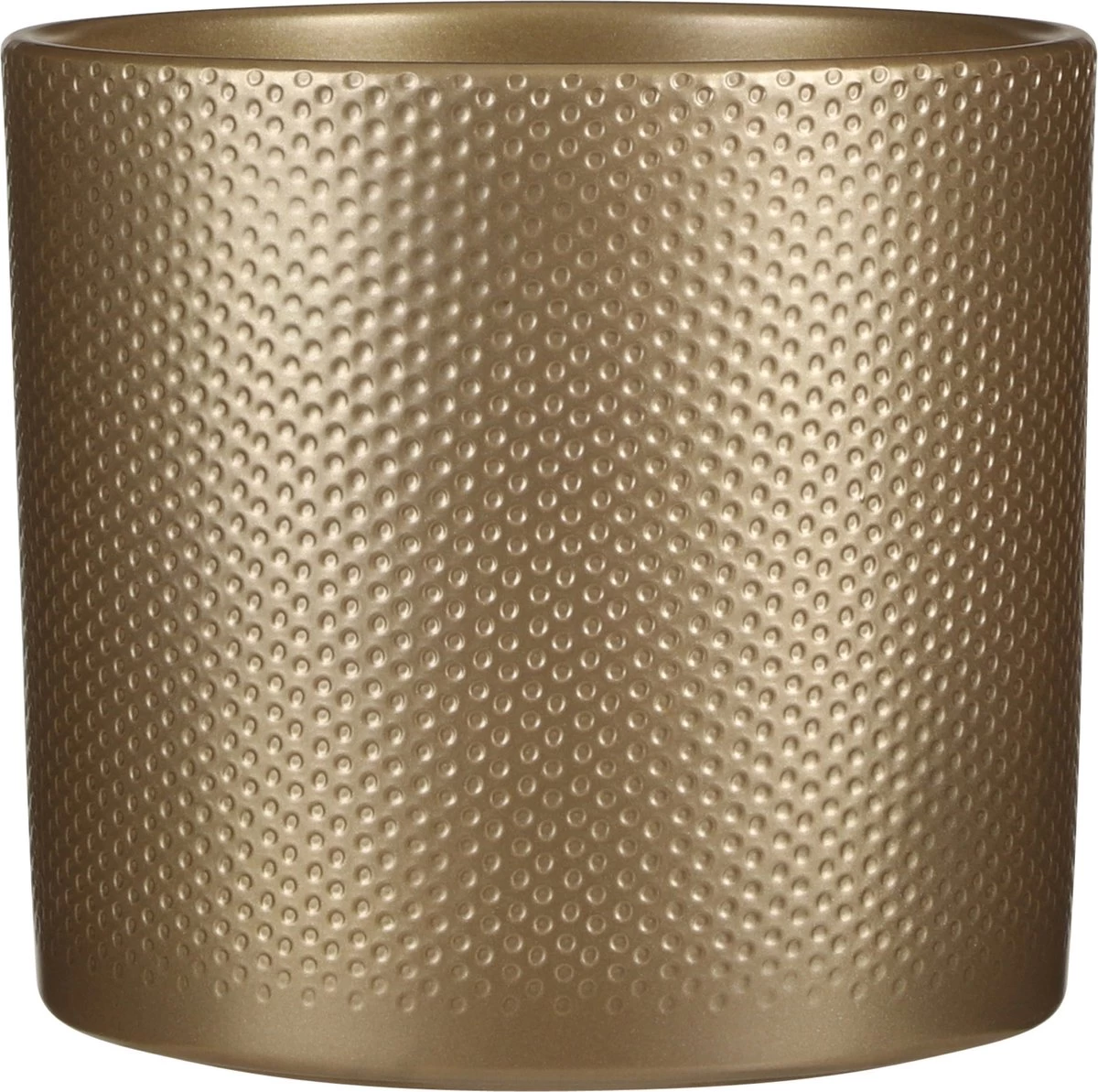 Mica Decorations Era Bloempot - H21,5 X Ø23 Cm - Reliëf - Goud 3 Mica Decorations Era Bloempot - H21,5 X Ø23 Cm - Reliëf - Goud