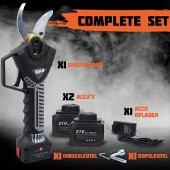 Reichlër® Elektrische Snoeischaar - 40 Mm Snijdiameter - 2x Accu - Anti-cut Functie - Heggenschaar - Takkenschaar - Zwart 14 Reichlër® Elektrische Snoeischaar - 40 Mm Snijdiameter - 2x Accu - Anti-cut Functie - Heggenschaar - Takkenschaar - Zwart -Tuinverzorgings Winkel 1200x1195 6