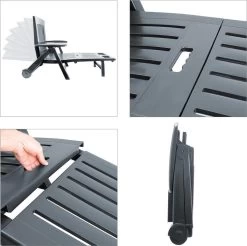 Casaria Ligstoel Zircone – Verstelbaar/Wielen Tot 120 Kg – Antraciet -Tuinverzorgings Winkel 1200x1197 4