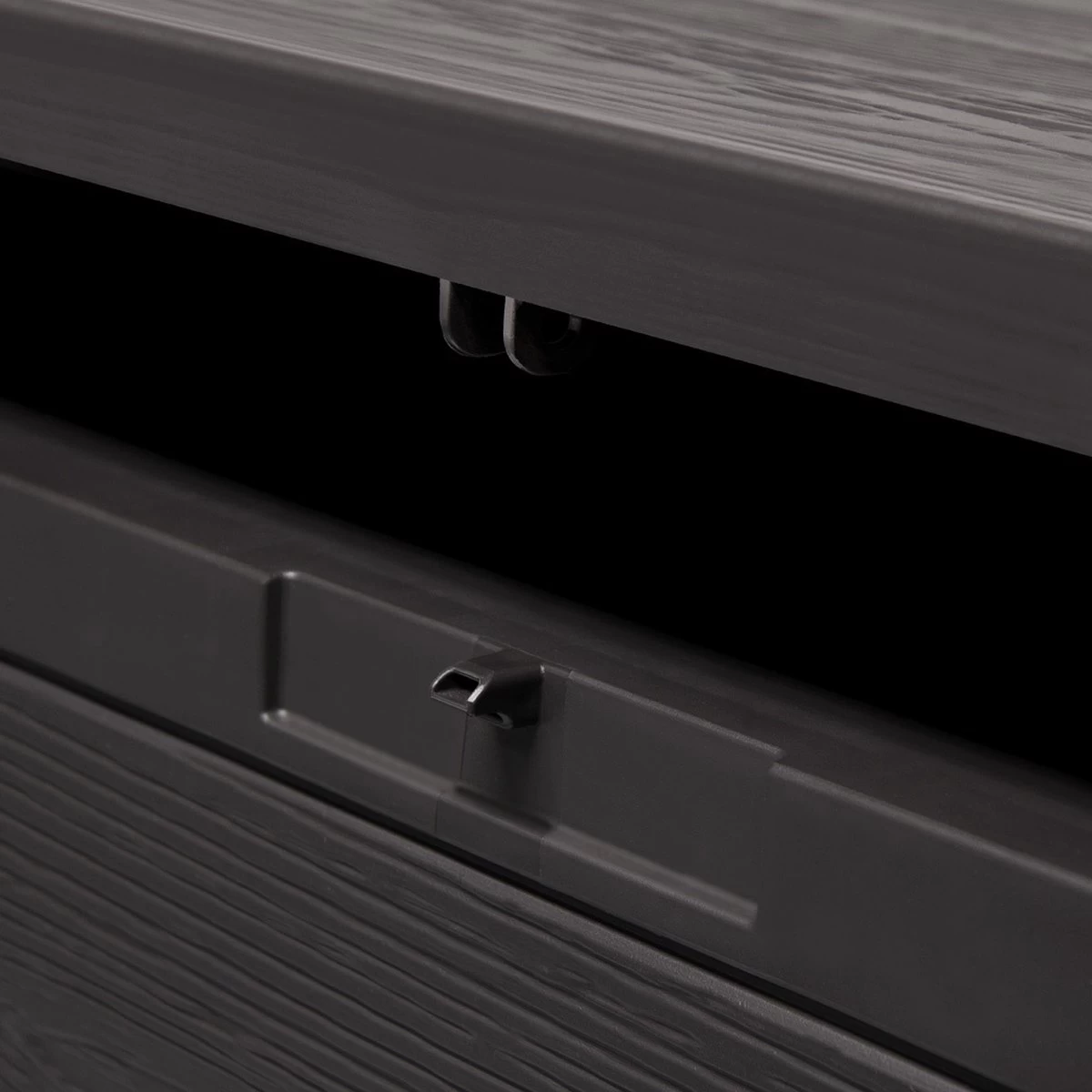 Merkloos Woody Tuin Opbergbox - 324 Liter 45x120x60 Cm - Tuinkussenbox - Antraciet/bruin 10 Merkloos Woody Tuin Opbergbox - 324 Liter 45x120x60 Cm - Tuinkussenbox - Antraciet/bruin - Afbeelding 8