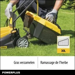 Powerplus POWXG6212T Elektrische Grasmaaier - Grasmachine Voor Kleine En Middelgrote Tuin - 1300W - Maaibreedte 320mm - Verstelbare Maaihoogte - 30L Opvangbak - Incl. Grastrimmer 250W -Tuinverzorgings Winkel 1200x1200 1035