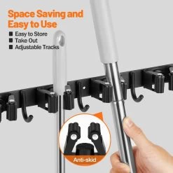 BOTC Bezemhouder - 5 Houders 6 Haken - Gereedschapshouder - Zeflklevend - Bezem Ophangsysteem - Ophanghaken - Tuingereedschap -Tuinverzorgings Winkel 1200x1200 1151