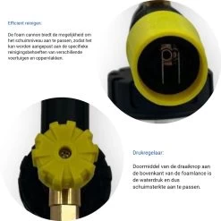 Jatso® Foam Cannon - Snow Foam - Foam Gun - Schuimlans - Foam Gun Auto - Foam Lance - Schuimsproeier - Snow Foam Cannon - Past Op Karcher K1 T/m K7 - Messing - Afneembaar Pistool -Tuinverzorgings Winkel 1200x1200 1258