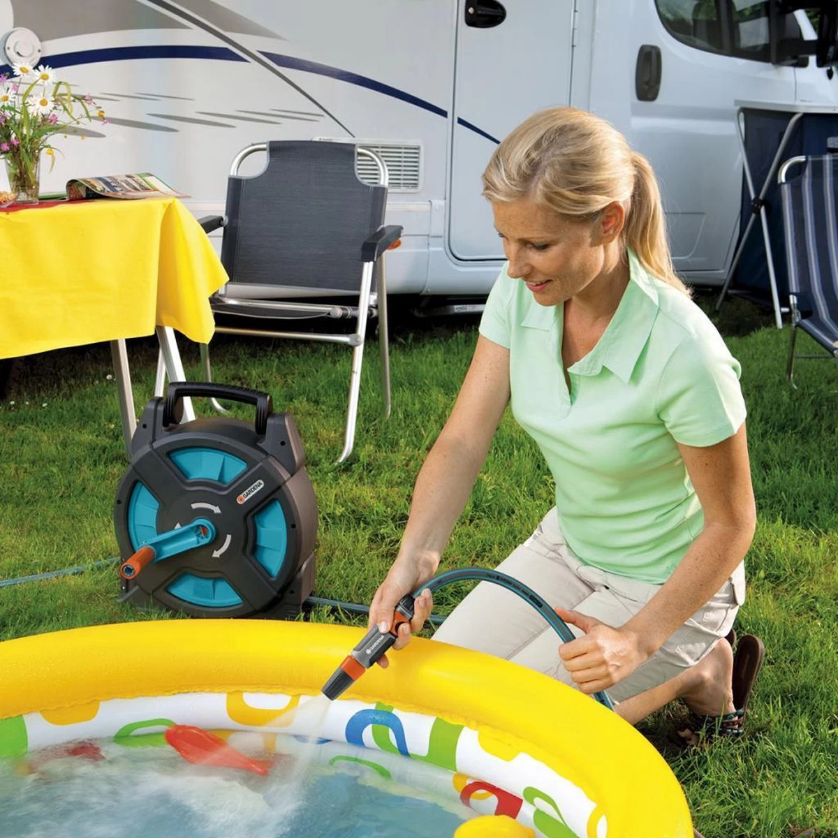 GARDENA - Classic Slangenbox - Compleet Slanghouder - 15 Meter Slang 7 GARDENA - Classic Slangenbox - Compleet Slanghouder - 15 Meter Slang - Afbeelding 5