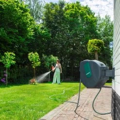 VONROC Automatische Slanghaspel – Incl. 25m Tuinslang, Aansluitslang, Spuitstuk, Koppelingen & Kraanaansluiting -Tuinverzorgings Winkel 1200x1200 1395