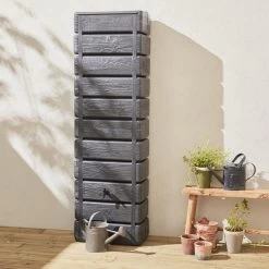 Regenton Muurtank, Grandval 300L, Antraciet Kunststof, Imitatiehout, Met Gootaansluitset Inbegrepen 12 Regenton Muurtank, Grandval 300L, Antraciet Kunststof, Imitatiehout, Met Gootaansluitset Inbegrepen -Tuinverzorgings Winkel 1200x1200 1398