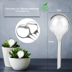 Waterdruppelaar Set Van 12 Stuks - Waterdruppelaar Voor Planten - Watergeefsysteem - Waterbol Irrigatiesysteem - Automatisch Druppelsysteem Voor Kamerplanten & Tuin - Watergever - Transparant - 15cm -Tuinverzorgings Winkel 1200x1200 1470
