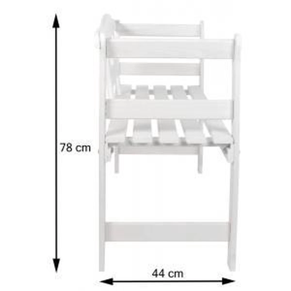SenS-Line Friesen Tuinbank - Hout - Wit 5 SenS-Line Friesen Tuinbank - Hout - Wit - Afbeelding 3
