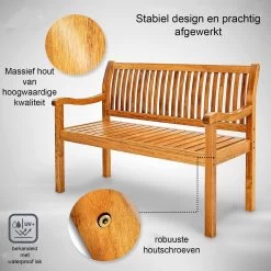 Sens Design Tuinbank - Hout - Weerbestendig -Tuinverzorgings Winkel 1200x1200 160