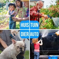 Strex Flexibele Tuinslang 15M Met Sproeikop - Uitrekbaar - Incl. Koppelingen, Ophanghaak & Opbergzak -Tuinverzorgings Winkel 1200x1200 1656