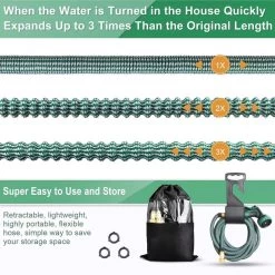 IBright Extra Sterke Uitrekbare Tuinslang - Flexibel - 15 Meter - Inclusief Opbergtas ,Sproeier ,Koppelstuk En Ophanghaak - Groen 9 IBright Extra Sterke Uitrekbare Tuinslang - Flexibel - 15 Meter - Inclusief Opbergtas ,Sproeier ,Koppelstuk En Ophanghaak - Groen -Tuinverzorgings Winkel 1200x1200 1658