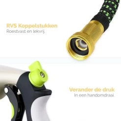 Goliving Tuinslang Flexibel - 30 Meter - Uitrekbare Tuinslang Sproeier - Tuinsproeier - Zwart - Acht Standen - Met Opbergtas -Tuinverzorgings Winkel 1200x1200 1674
