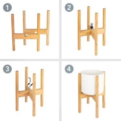 LifeGoods Planten Standaard - Uitschuifbare Bloempothouder - 20 Tot 30 Cm - Licht Bamboe -Tuinverzorgings Winkel 1200x1200 1739