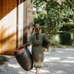 Capi Europe - Vaas Elegant Deluxe Rib NL - 45x72 - Zwart - Voor Binnen En Buiten - KBLR1138 -Tuinverzorgings Winkel 1200x1200 1758