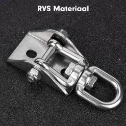 Luxe Ophangsysteem - 180° Schommelen, 360° Roteerbaar - Plafondhaak - Ophanghaak - Hangstoel Buiten - Hangstoel Binnen – Schommelstoel - Schommel - Bokszakken - RVS - Nederlandse Handleiding - -Tuinverzorgings Winkel 1200x1200 201