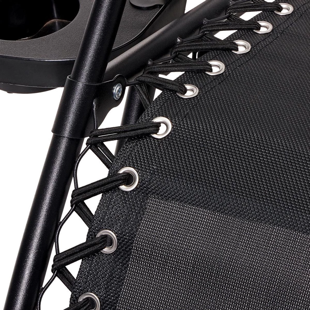 LifeGoods Opvouwbare Tuinstoelen - Verstelbaar Zonnescherm - 2 Stuks - 30°-90° Verstelbaar - Metaal - Zwart 7 LifeGoods Opvouwbare Tuinstoelen - Verstelbaar Zonnescherm - 2 Stuks - 30°-90° Verstelbaar - Metaal - Zwart - Afbeelding 5