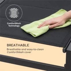 Blumfeldt Renazzo Lounge Ligstoel - Ligbed Voor De Tuin - Aluminium Tuinstoel - 6 Standen - Waterafstotend - Bekleding Van 70 % Pvc En 30 % Polyetheen - Zwart -Tuinverzorgings Winkel 1200x1200 24