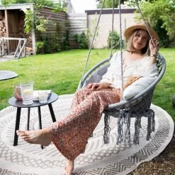 Vita5 Macramé Hangstoel - Voor Binnen En Buiten - Zonder Standaard - Incl. Kussen, Boekenvak En Beschermhoes - Tot 150kg - Grijs 21 Vita5 Macramé Hangstoel - Voor Binnen En Buiten - Zonder Standaard - Incl. Kussen, Boekenvak En Beschermhoes - Tot 150kg - Grijs -Tuinverzorgings Winkel 1200x1200 243