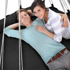 Hangnest Voor Binnen & Buiten. Met Groot En Dik Kussen Voor Volwassenen & Kinderen. Belastbaar Tot 125 Kg. VITA5 (Zwart) -Tuinverzorgings Winkel 1200x1200 250