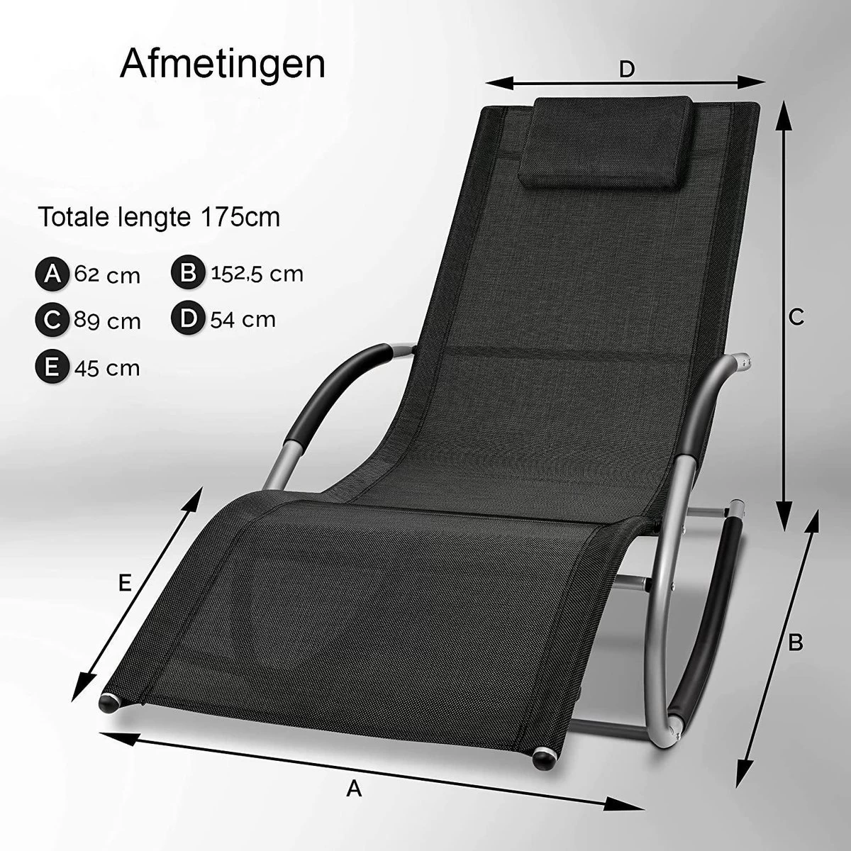 Sens Design Zonnebed - Ligbed - Weerbestendig - Zwart 5 Sens Design Zonnebed - Ligbed - Weerbestendig - Zwart - Afbeelding 3