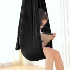 Merkloos Schommelstoel - Hangmat - Schommel - Kalmerend - Luchtdoorlatend - Kinderen - Zwart -Tuinverzorgings Winkel 1200x1200 31