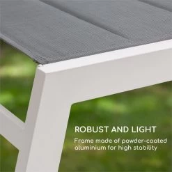 Blumfeldt Renazzo Lounge Ligstoel - Ligbed Voor De Tuin - Aluminium Tuinstoel - 6 Standen - Waterafstotend - Bekleding Van 70 % Pvc En 30 % Polyetheen - Grijs -Tuinverzorgings Winkel 1200x1200 312