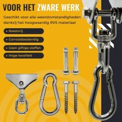 Itstrong® Plafondhaak Ophangsysteem Voor Binnen & Buiten – Ophanghaak Voor Bokszak – Schommel – Schommelstoel – Hangstoel - RVS -Tuinverzorgings Winkel 1200x1200 376