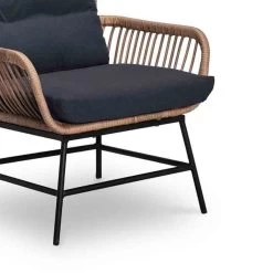 BUITEN Living Dex Wicker Loungestoel Tuin | Wicker + Aluminium | Bamboe Antraciet -Tuinverzorgings Winkel 1200x1200 389