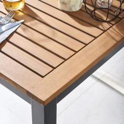 NATERIAL - Tuintafel Vierkant ORIS - 4 Personen - Houten Tafel 90x90 Cm - Aluminium - Met Houten Blad - Eucalyptus -Tuinverzorgings Winkel 1200x1200 395