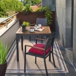 NATERIAL - Tuintafel Vierkant ORIS - 4 Personen - Houten Tafel 90x90 Cm - Aluminium - Met Houten Blad - Eucalyptus -Tuinverzorgings Winkel 1200x1200 396