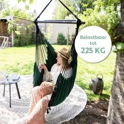 Vita5 XXL Hangstoel | Binnen&Buiten Hangnest | Incl. 2 Kussens En Boekenvak | Volwassenen&Kinderen | Hangmatstoel Tot 225kg | Donkergroen -Tuinverzorgings Winkel 1200x1200 40