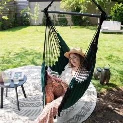Vita5 XXL Hangstoel | Binnen&Buiten Hangnest | Incl. 2 Kussens En Boekenvak | Volwassenen&Kinderen | Hangmatstoel Tot 225kg | Donkergroen -Tuinverzorgings Winkel 1200x1200 41