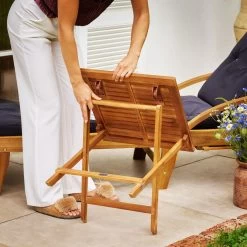 Merkloos EezyLife Houten Bijzettafel - 46x46x46cm - Acacia Hout - Tuintafel -Tuinverzorgings Winkel 1200x1200 415