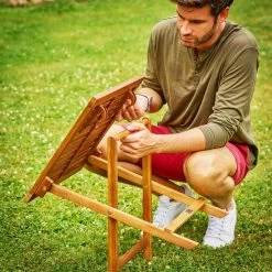Merkloos EezyLife Houten Bijzettafel - 46x46x46cm - Acacia Hout - Tuintafel -Tuinverzorgings Winkel 1200x1200 416