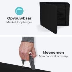 LifeGoods Klaptafel - Inklapbaar - 70x180cm - Verstelbare Vouwtafel - Weerbestendig - Zwart -Tuinverzorgings Winkel 1200x1200 452