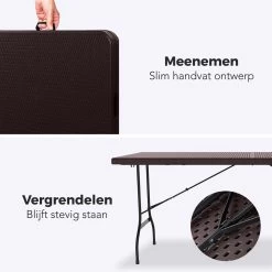 LifeGoods Klaptafel - Inklapbaar - 180 Cm - 6 Tot 8 Personen - Bruin -Tuinverzorgings Winkel 1200x1200 500